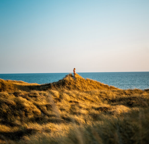 woman on hill