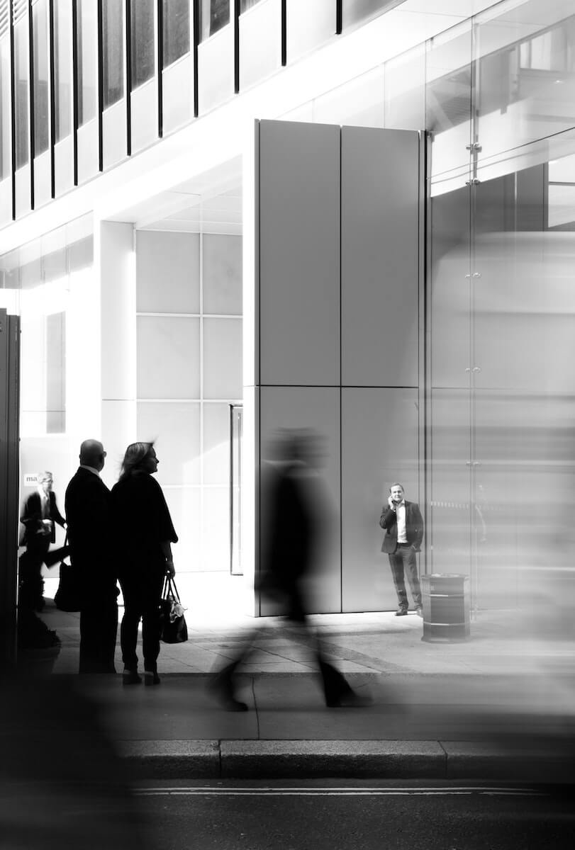 people walking city